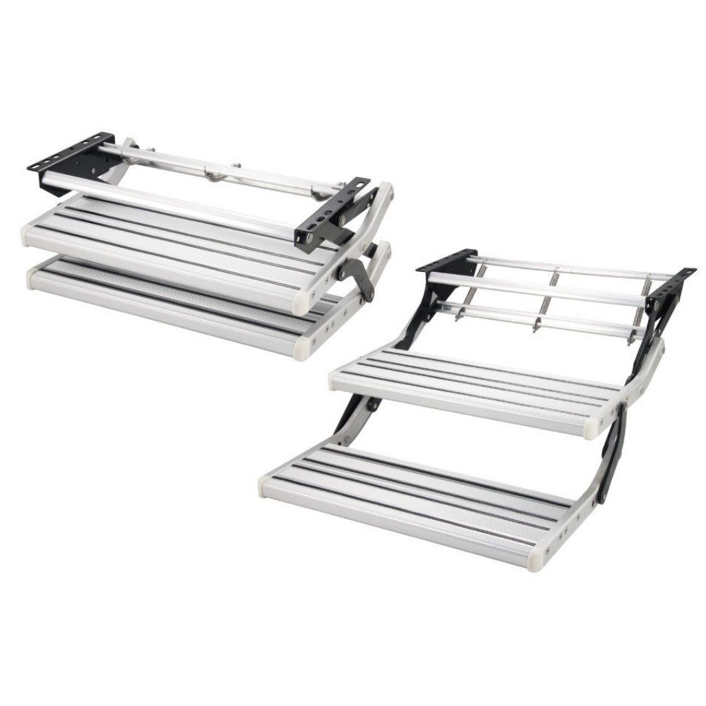 TRA - Caravan Drop Down Double Step - LED Option Available