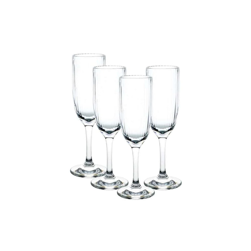 D-Still Unbreakable Bamboo Champagne Flute 130ml - Set of 4